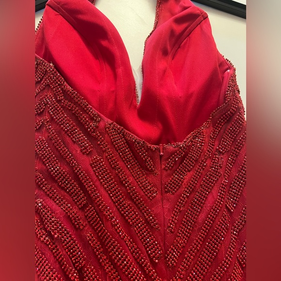 Jovani 00399A red gown $690 retail. - Picture 6 of 10